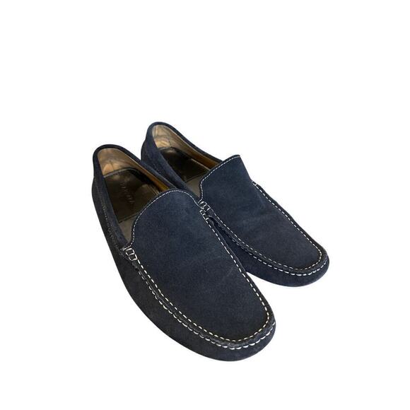 ZanZara Slip On Driving Shoe, Navy Blue, Mens Size 9 main image 4